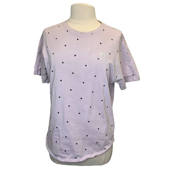 Reebok Men's Purple All Over Graphic Paper Plane Print Short Sleeve T-Shirt M - Picture 7 of 16